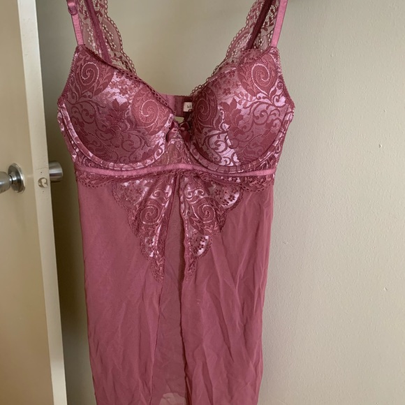 La Vie En Rose Dusty Rose Babydoll - Picture 1 of 5